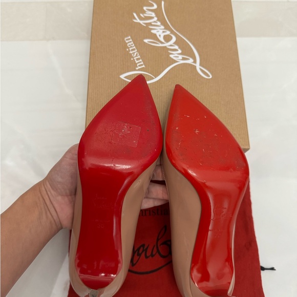 Christian Louboutin Pigalle Follies Nude Patent Heels